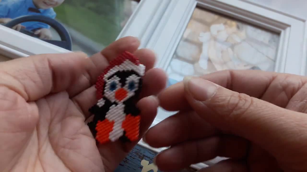 Disney Stitch Pixel Art Plastic Beaded Keychain Set, for Child Ages 3+ 