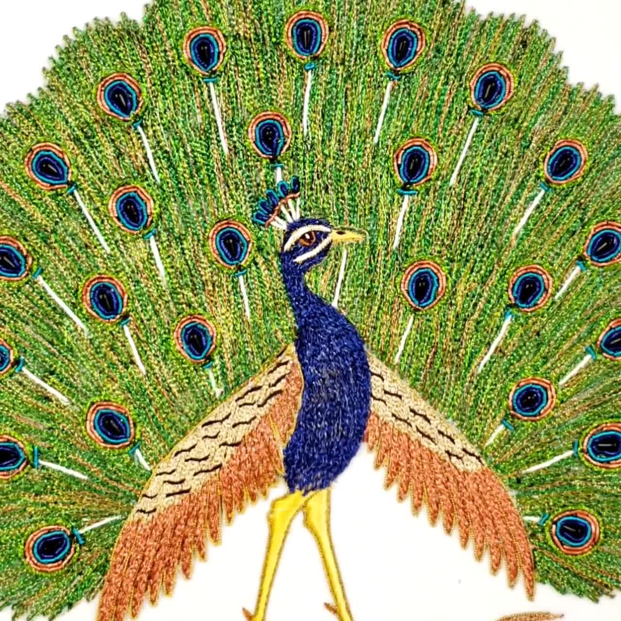Wall Decor, India Arts Floral Peacock Tapestry Lightweight Less Than Five  Pounds