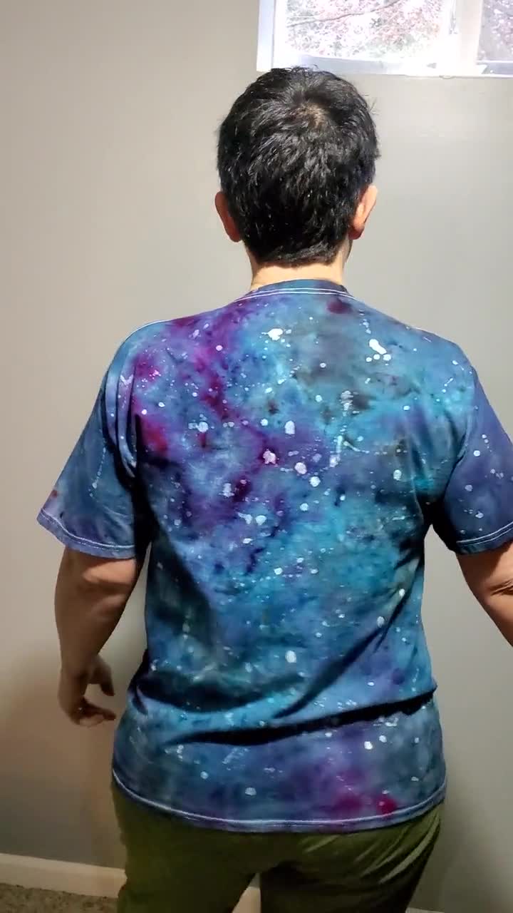 100% Cotton. Hand Batik/tie Dye. Galaxy Shirt 