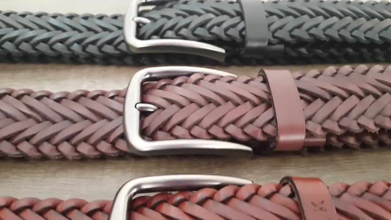 Braid Leather Belt Personalized Belt for Men's Leather Hand
