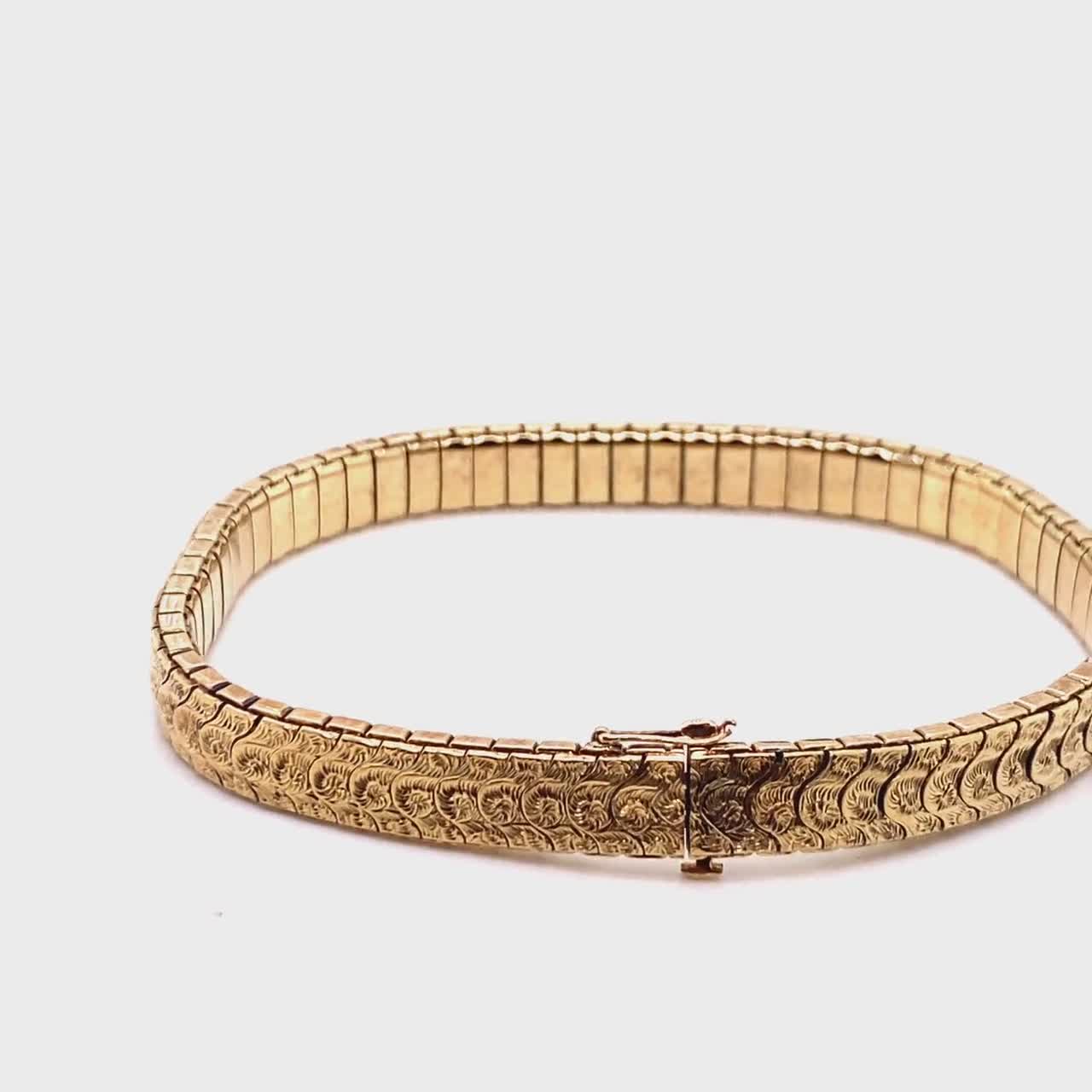 Snake Chain 14k Solid Gold Bracelet,2.5mm Width Polished Herringbone Chain  Bracelet,handmade Snake Bracelet, Real Gold Bracelet,gift for Her 