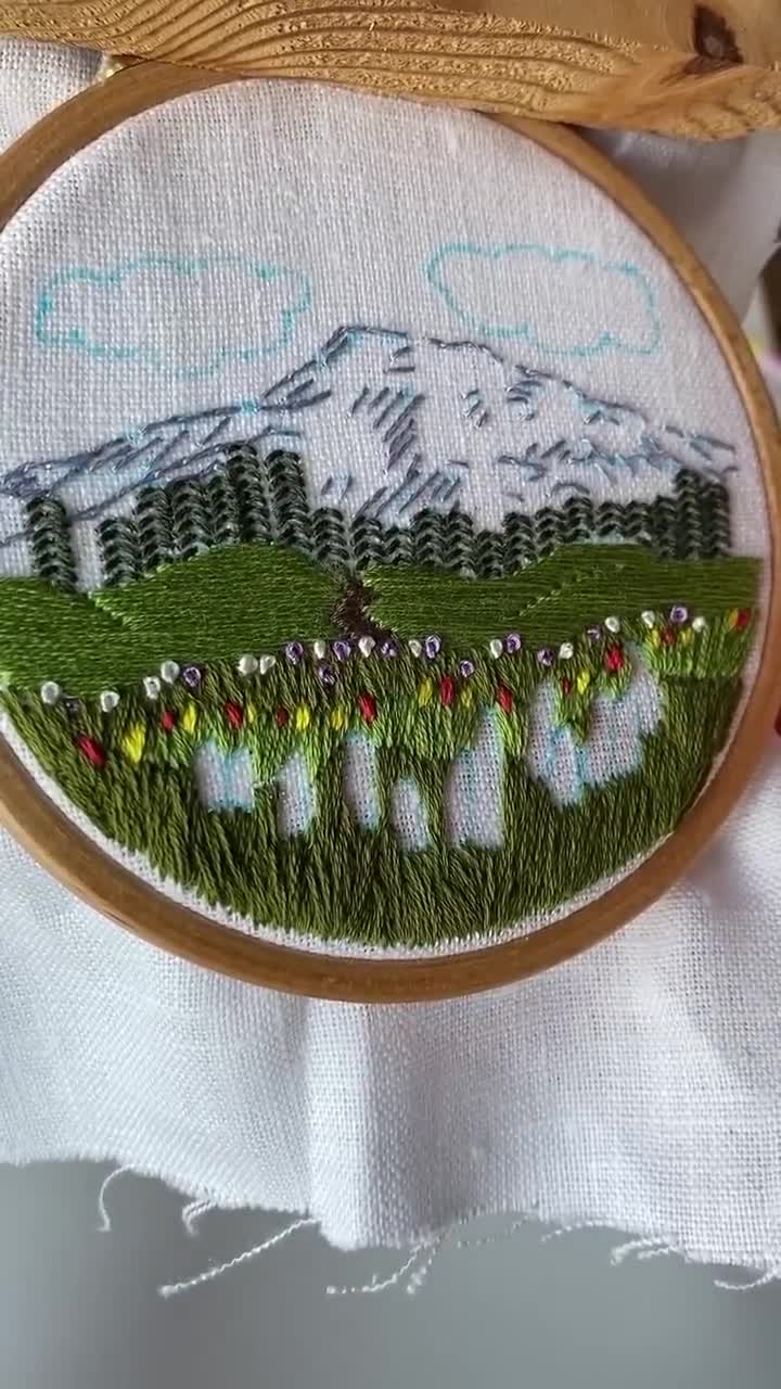 Mountain Peaks Embroidery Starter Kit For Beginners Cross - Temu