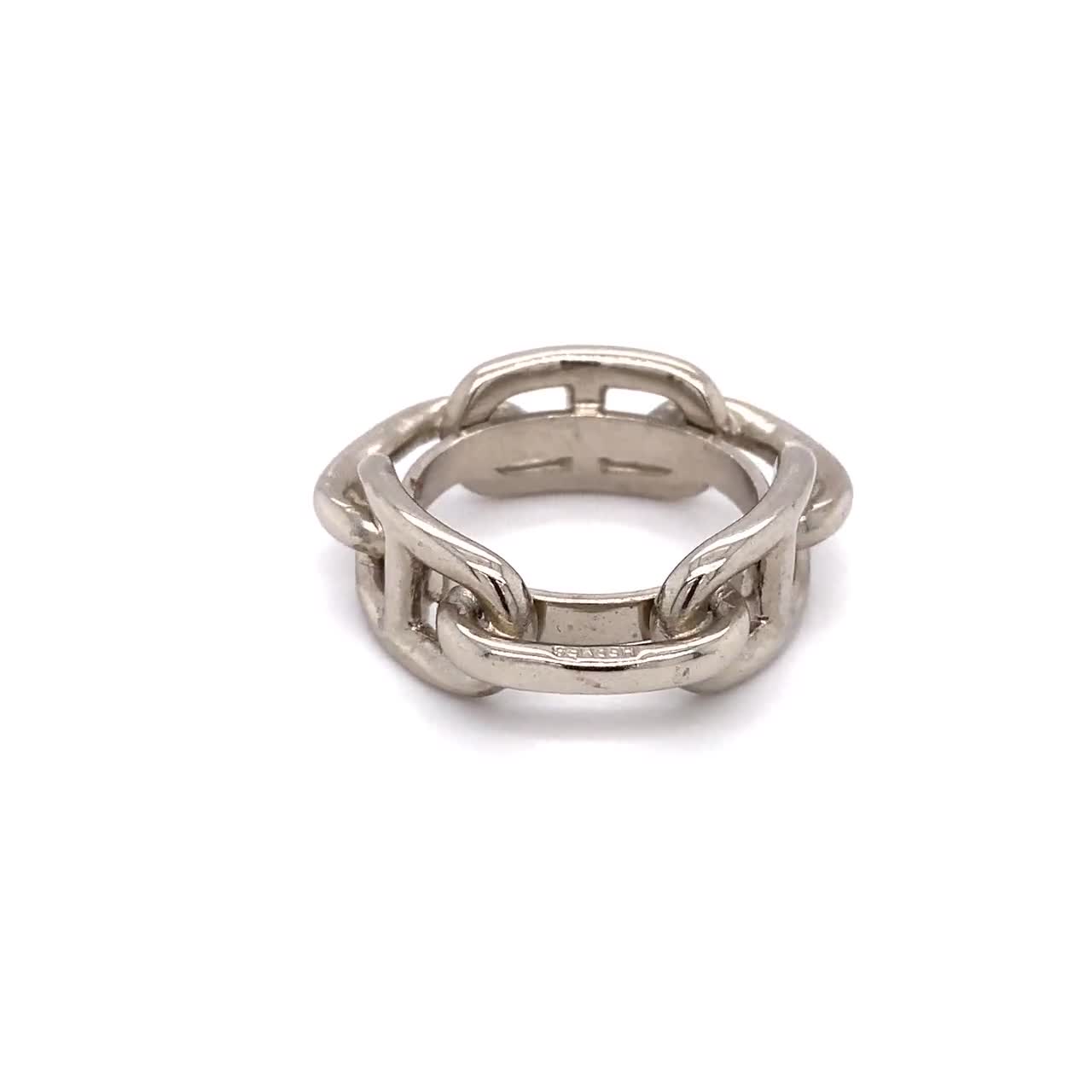 Hermes Regate Silver Permabrass Scarf Ring