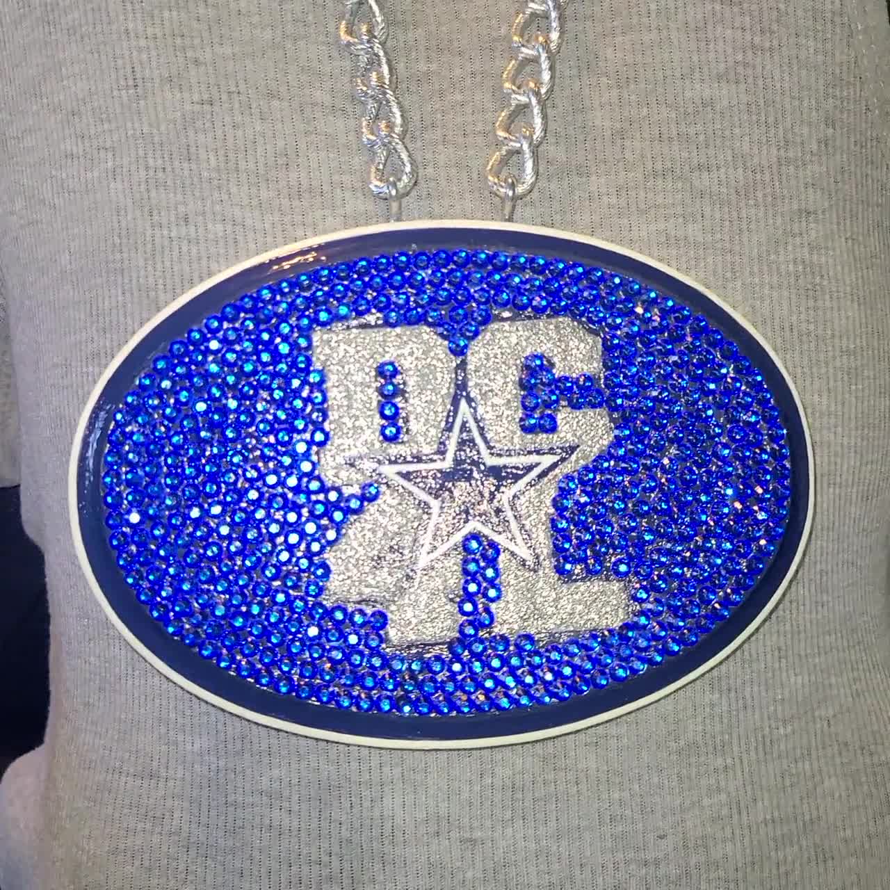 Dallas Cowboys Necklace Cowboys Bling Chain Cowboys Game Day 