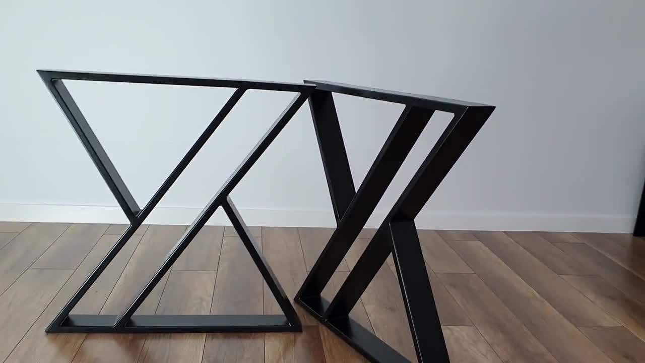 Patas de banco de metal de 16 pulgadas con forma de triángulo, patas de  muebles de metal resistente para mesa de café, mesa de comedor, mesa de
