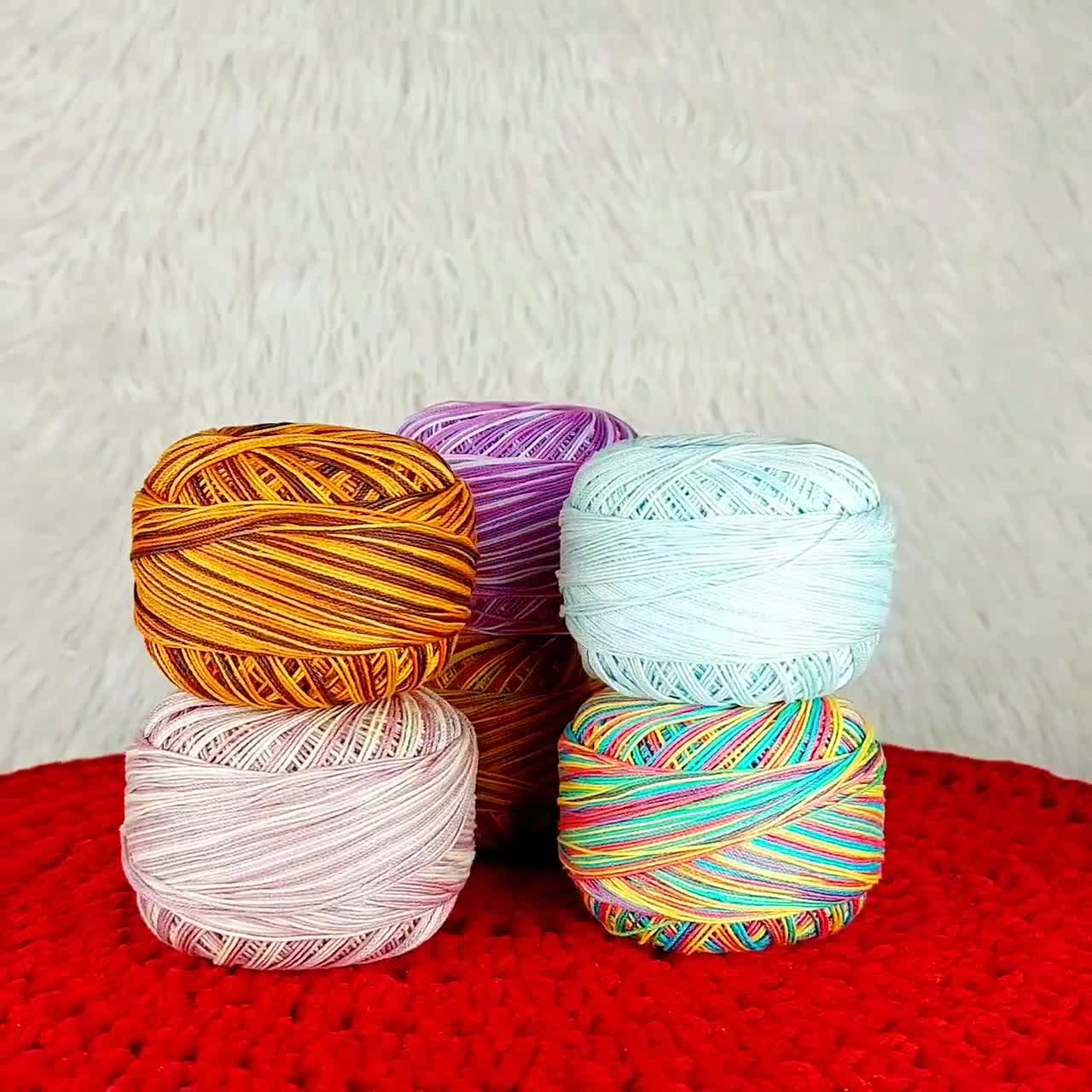 Crochet Thread Size 8, Embroidery Thread, Cotton Yarn Skeins, Fine