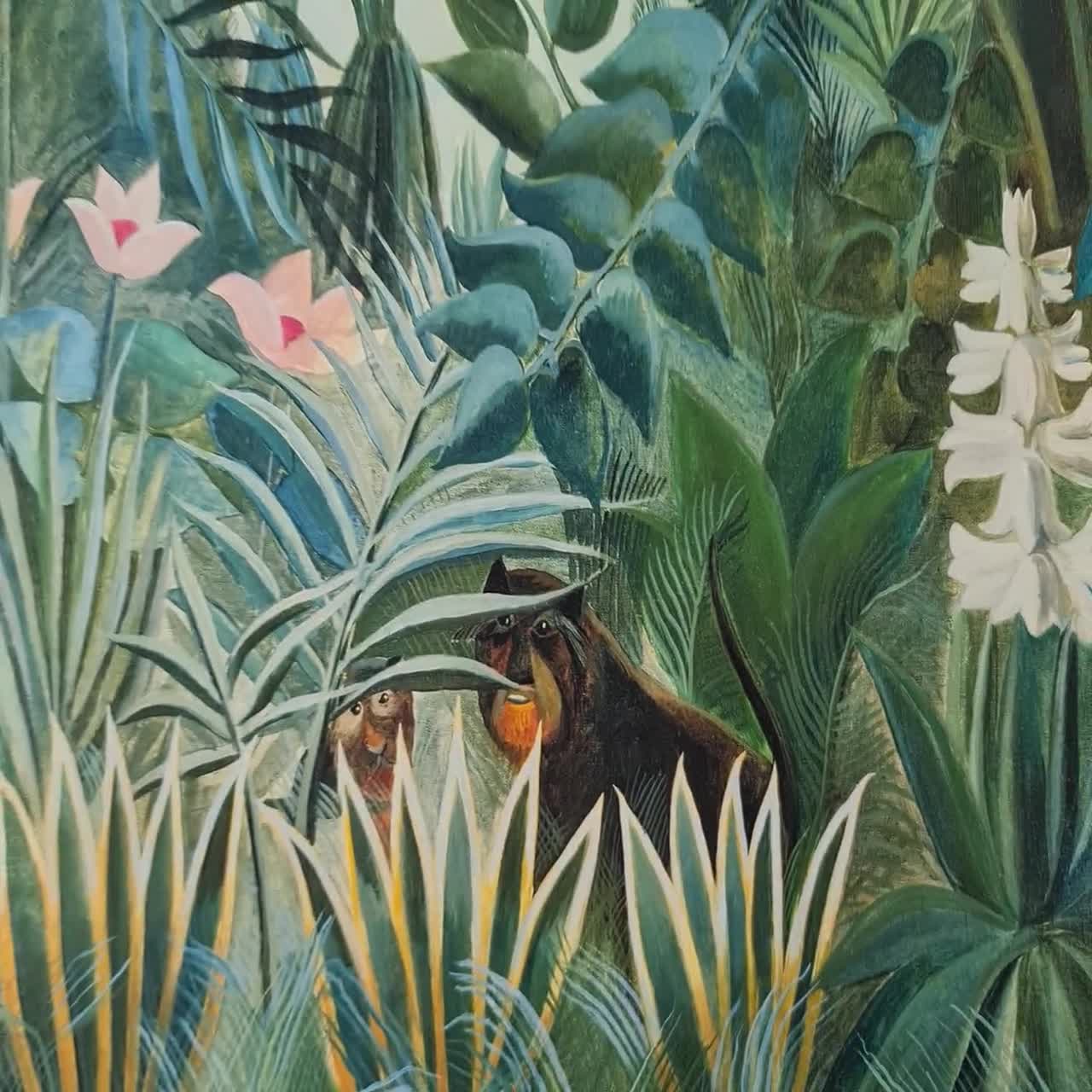 Tiger in a Tropical Storm - Detail print by Henri Rousseau