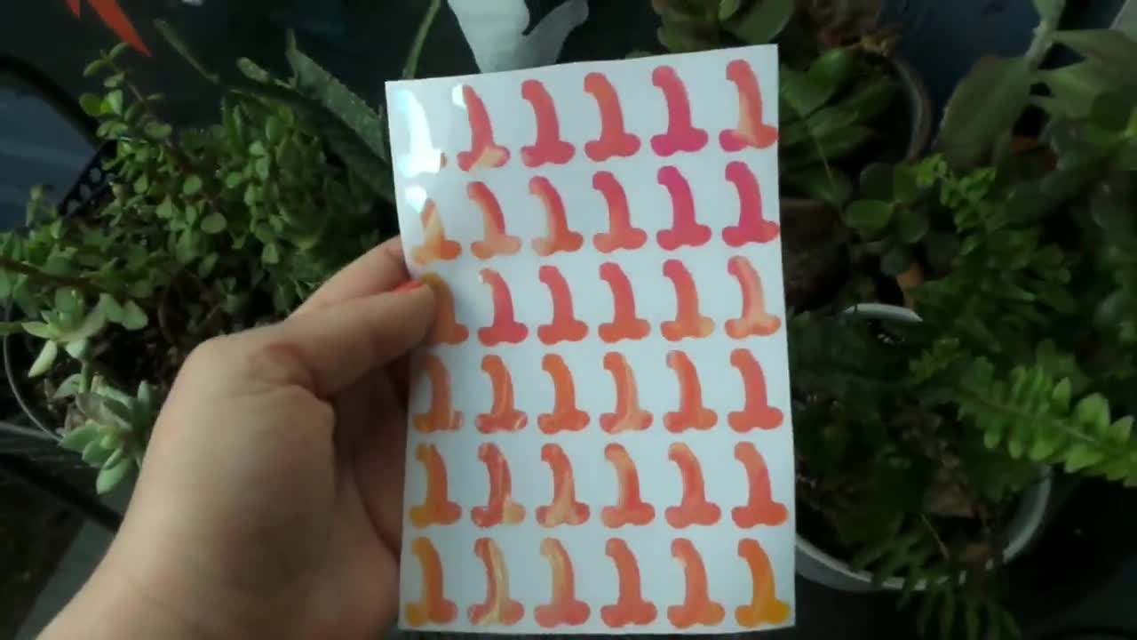 Mini Penis Stickers, Envelope Sealers, Reflective Color Changing Dicks,  Bachelorette Party Invitation Sealers, Small Penis Gag