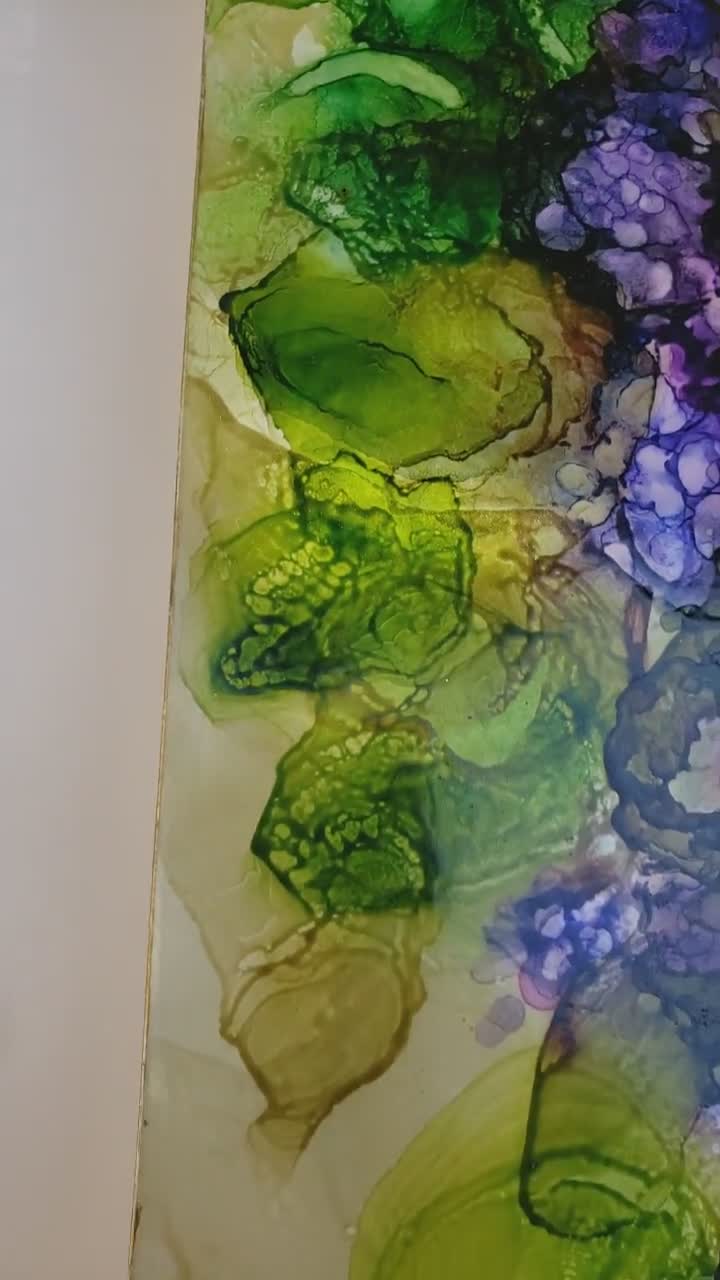 Alcohol Ink on Gesso Board-wall Art-wall Decor-home Decor 