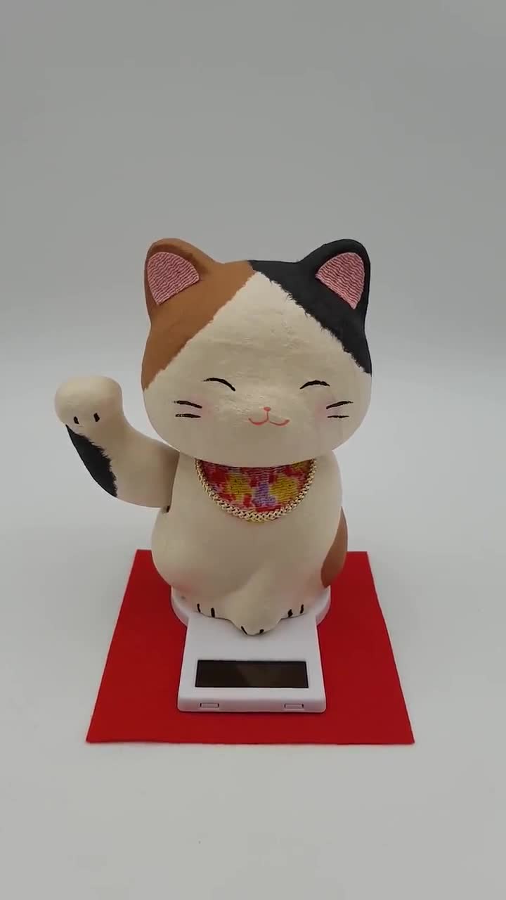 Mini-figurines de danse solaire japonaise / asiatique Sumo Panda Chat  chanceux Décoration intérieure Décor de bureau Figure solaire Chat ondulant  -  France