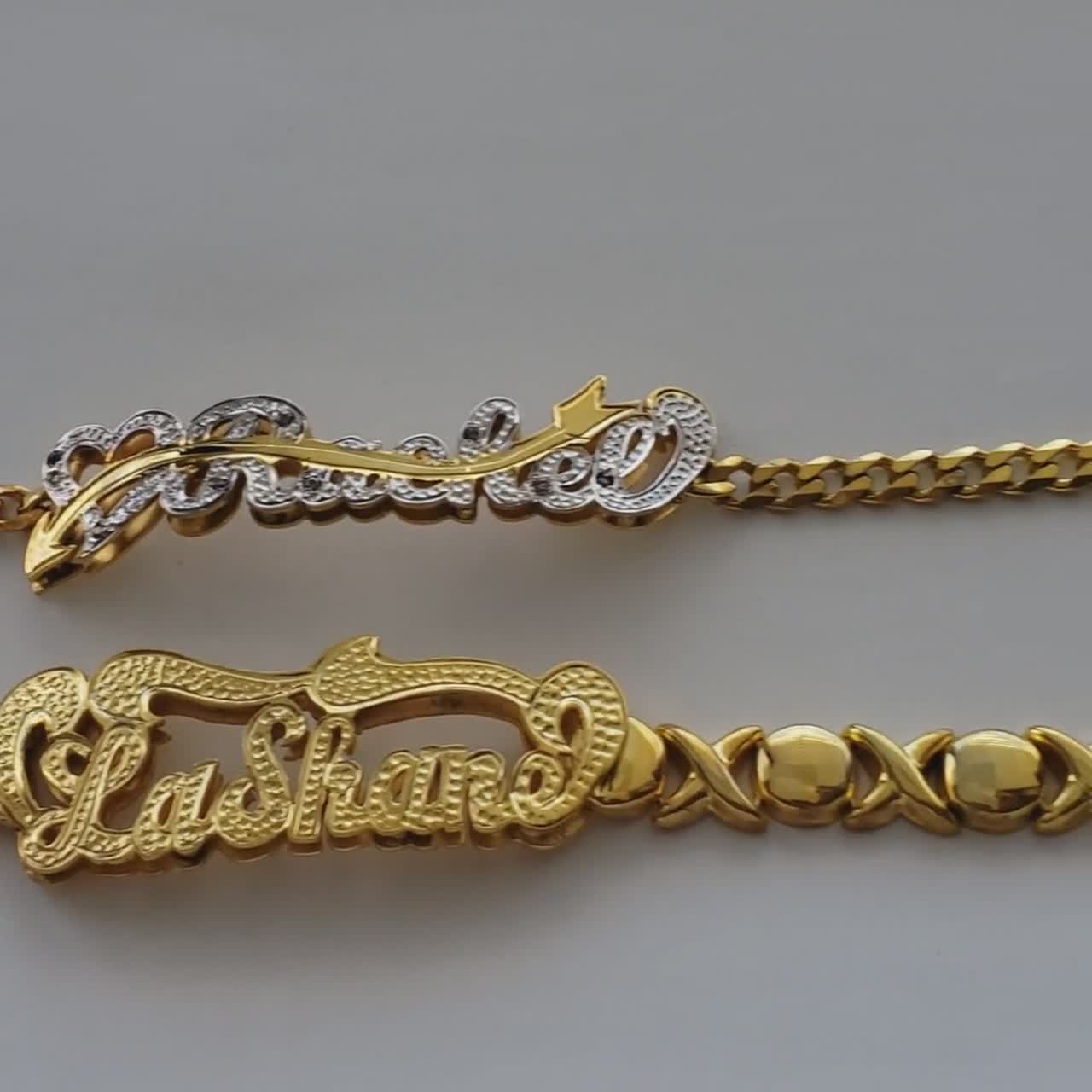 Vintage | Jewelry | Vintage Sharon Name Bracelet Nameplate Gold Tone Dainty  Wire | Poshmark