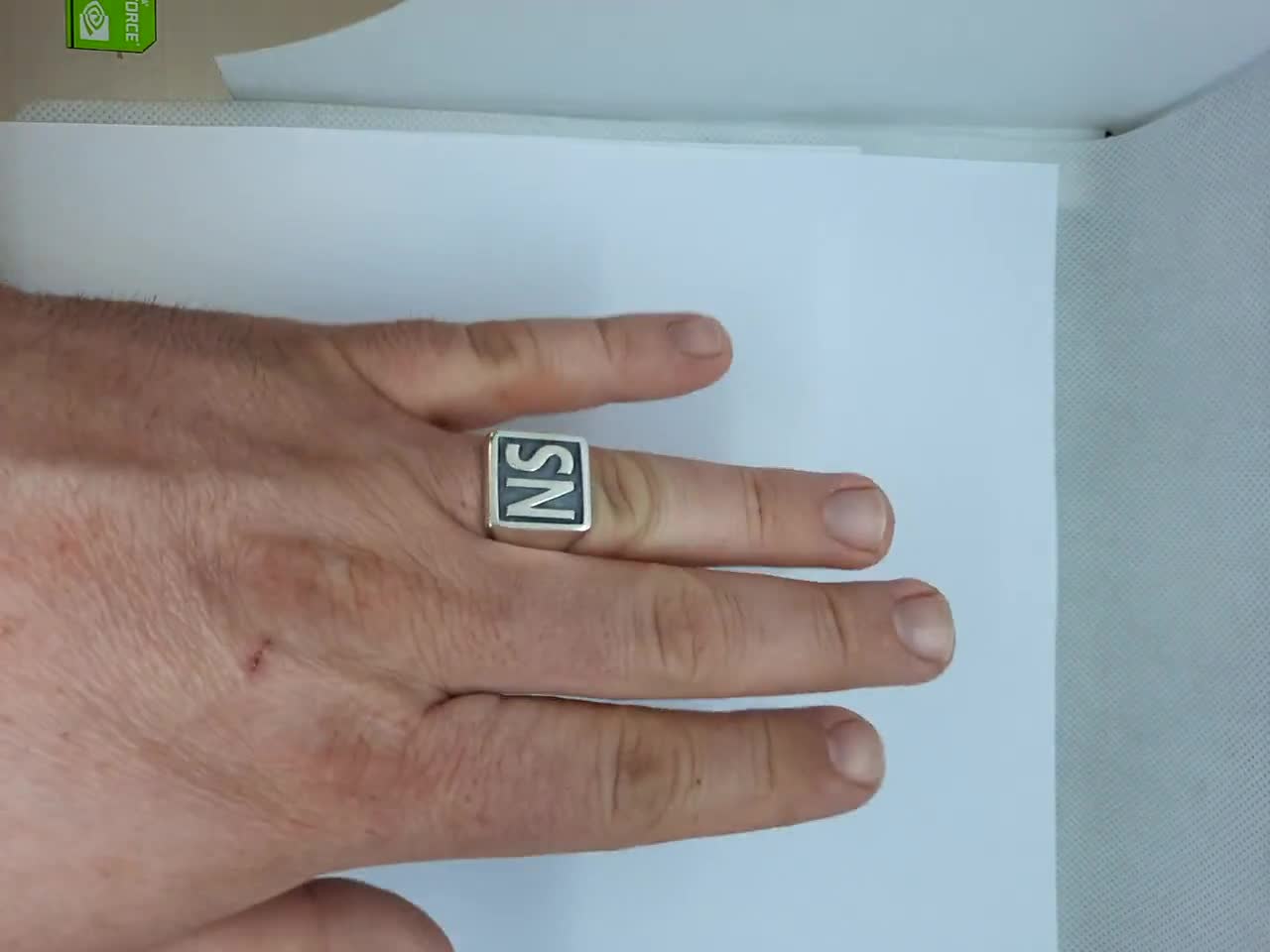 Sterling Silver Men's Signet Ring NS Solid Hallmarked 925