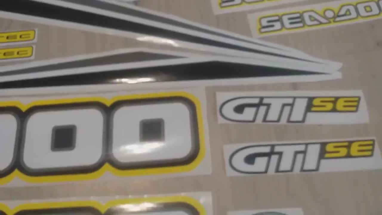 Sea-doo Gti Se 130 Graphics Kit: Yellow & Grey Decals (2006-2009) video poster