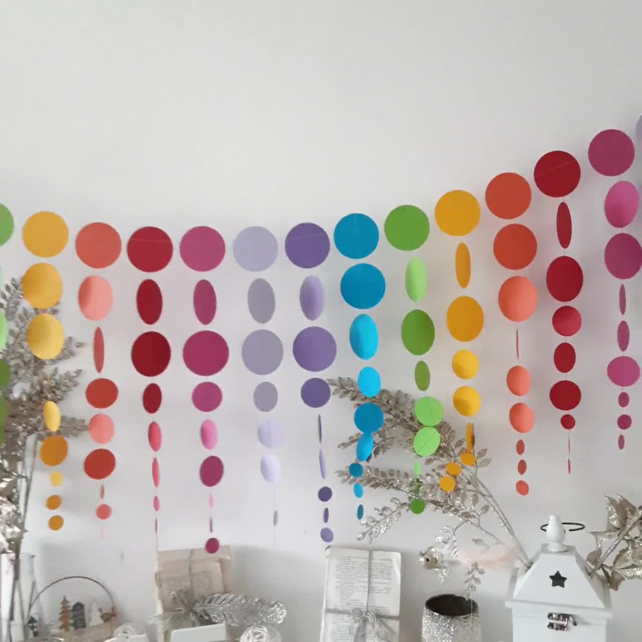 Rainbow Backdrop, Rainbow Garland, Rainbow Party Decorations