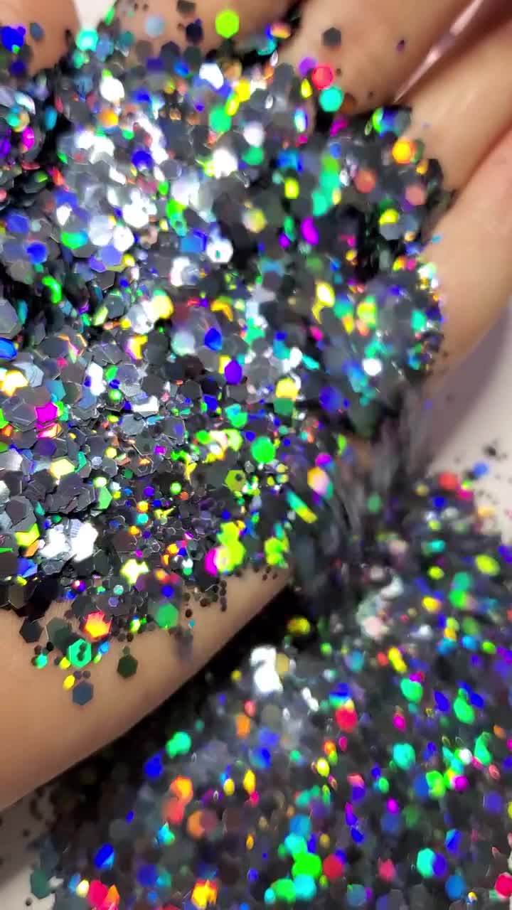 Sultry Secret Black Holographic Glitter, .015 Holographic Black