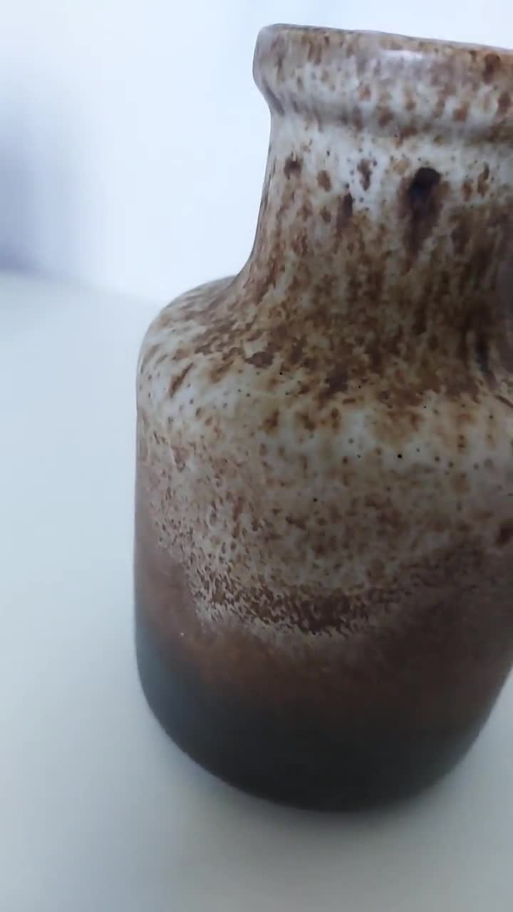 Scheurich Fat Lava W. Germany Vase Form 414-16 / Vintage Brown