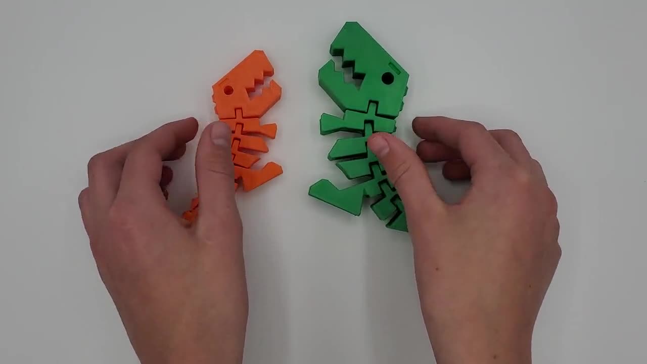 Lovable flexible T-rex fidget | Articulating flexi-rex