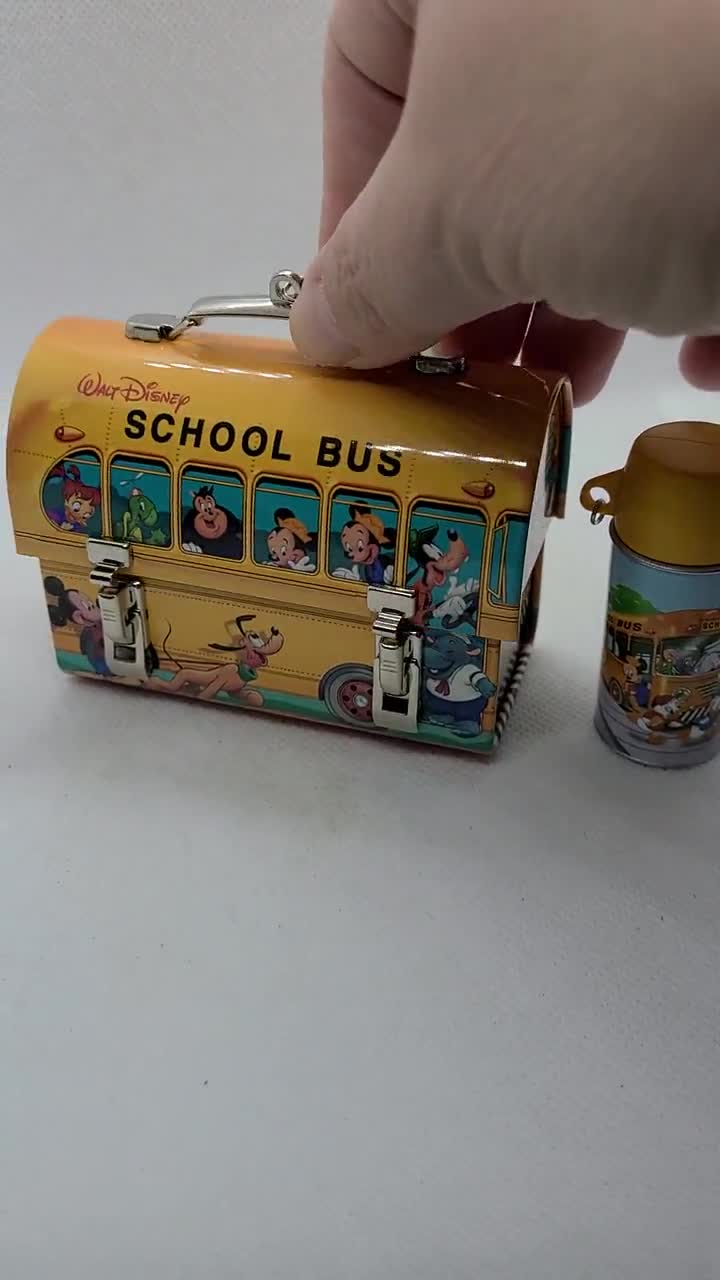 Hallmark Keepsake Disney's School Bus Lunch Box Set Christmas Ornament. 