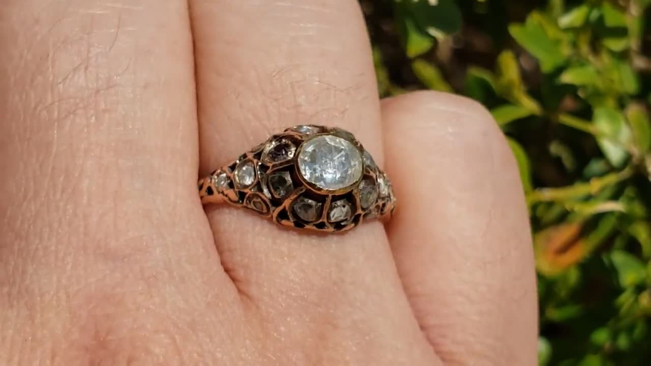 Antique Mid 19th Century Rose Cut Diamond Ring Ref: 926448 - Antique Jewelry  | Vintage Rings | Faberge EggsAntique Jewelry | Vintage Rings | Faberge Eggs