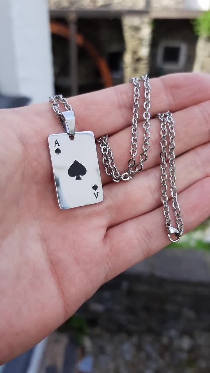 Ace of Spades Necklace, Bicycle Ace of Spades Playing Card, Ace of Spades  Pendant, Vintage Poker Charm - Etsy