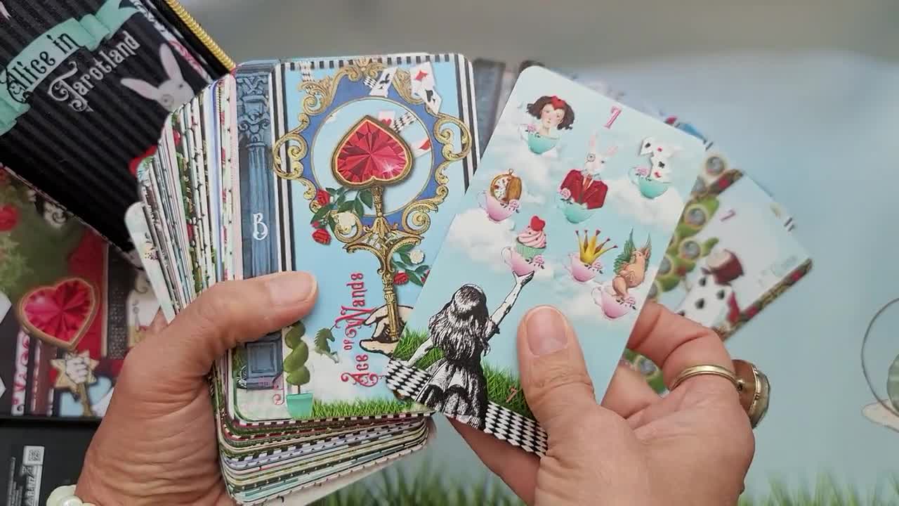 3 Collage Sheet Set Alice in Wonderland Tarot Cards -  Israel