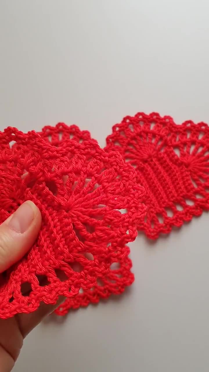 Free Red Heart Buttoned Lace Crochet Cardigan Pattern