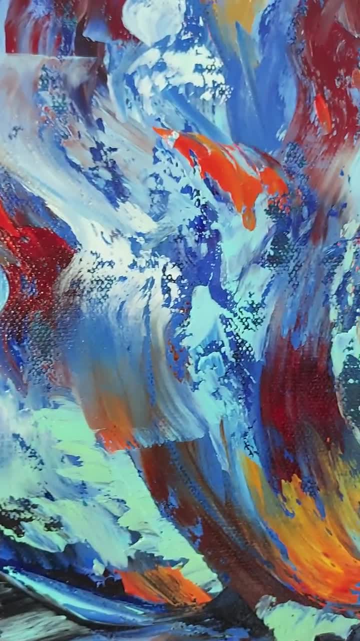 シャーマン絵画 シャーマン焚き火絵画 20 x 24インチ - 焚き火壁画 - 素敵な壁アート