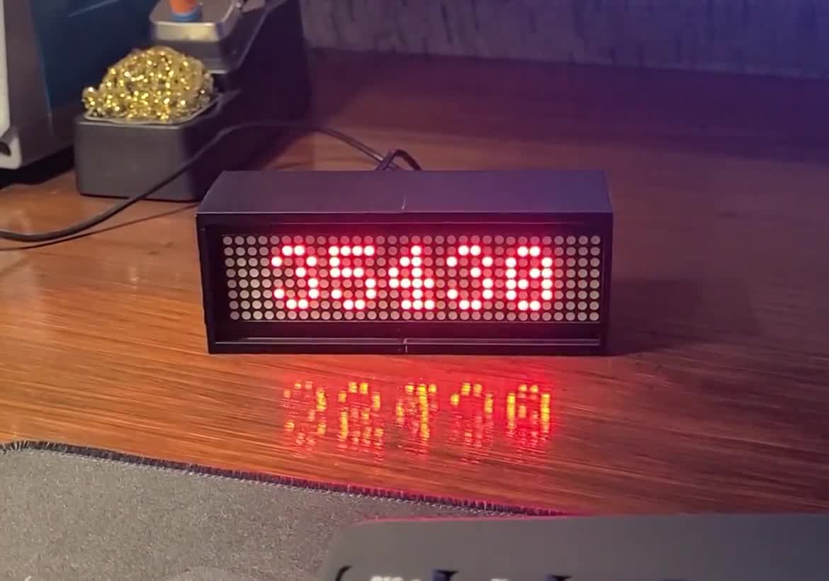 WiFi Bitcoin Ticker Display – Cryptocurrency LED Clock, Handmade