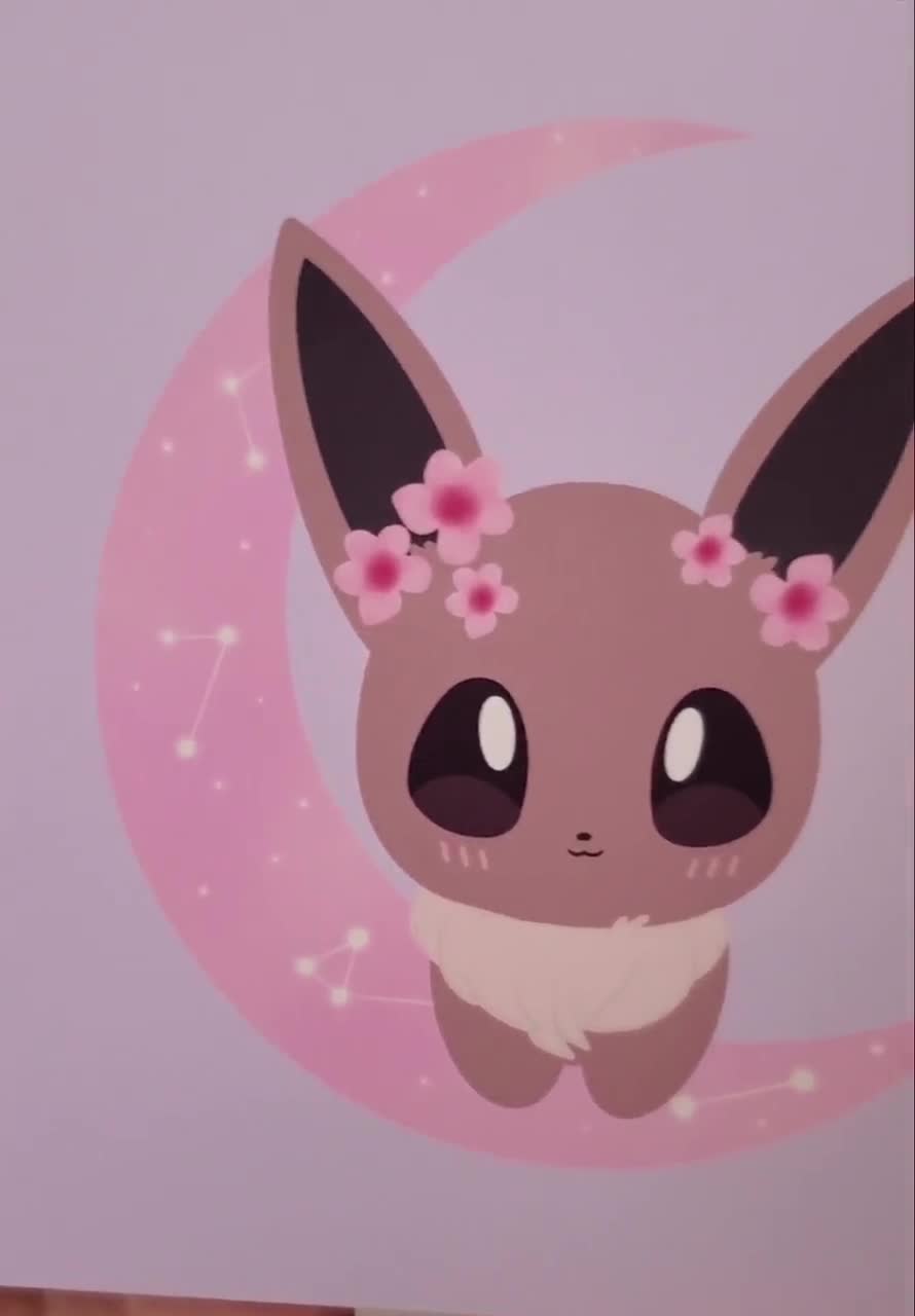 🌸 Eevee 🌸 . . #pokemon #kawaii #anime #digitalart #cute #eevee  #eeveelution