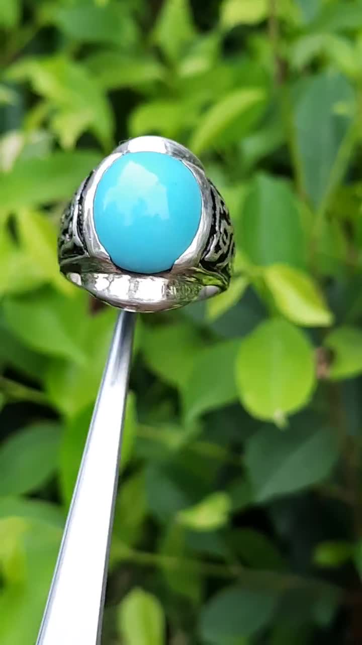 Beautiful Super Clean Blue Dark Feroza Ring Dark Deep Beautiful Color  Natural Stone Beautiful Great Turquoise Handmade Ring Best Feroza - Etsy