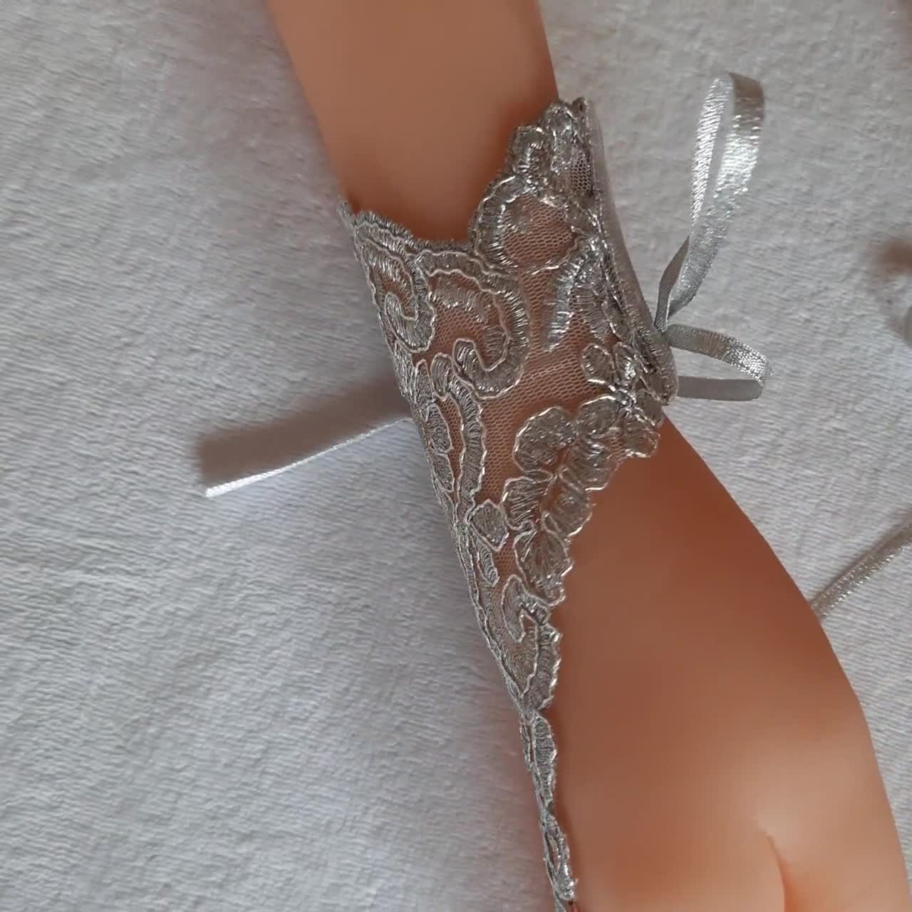 Silver Ivory, Bridal Garter Belt, Wedding Garter, Silvery, Bridal