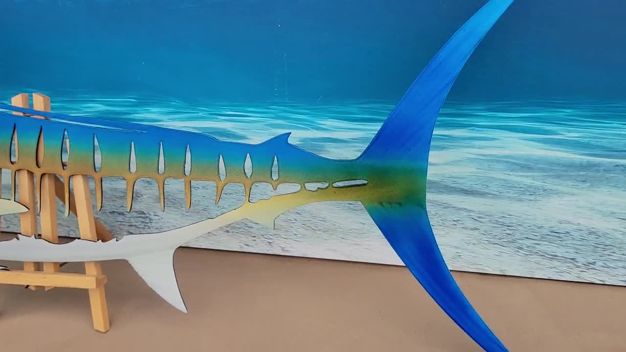 Marlin fish gift for boy, deep sea fishing wall art prints fishing nur –  Design South