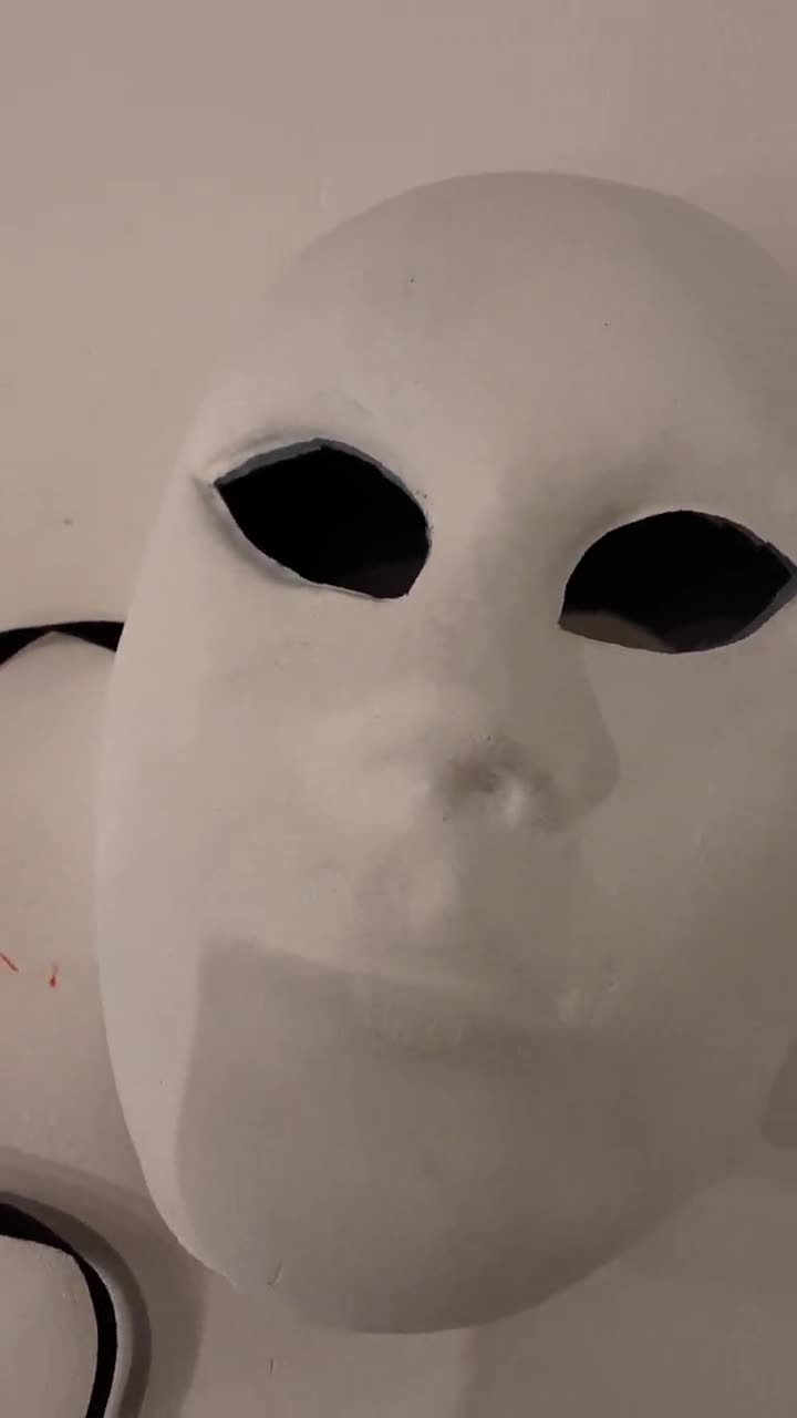 Maschere veneziana colombina volto intero,in cartapesta base bianca da  decorare,unisex paper mache,venetian mask,paint,carnival mask, -  Italia