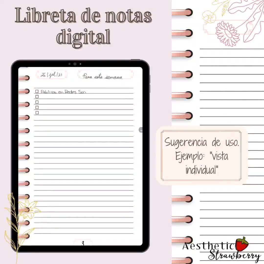 Libreta Digital de 10 divisiones - Colección Atardecer - MB Digitals
