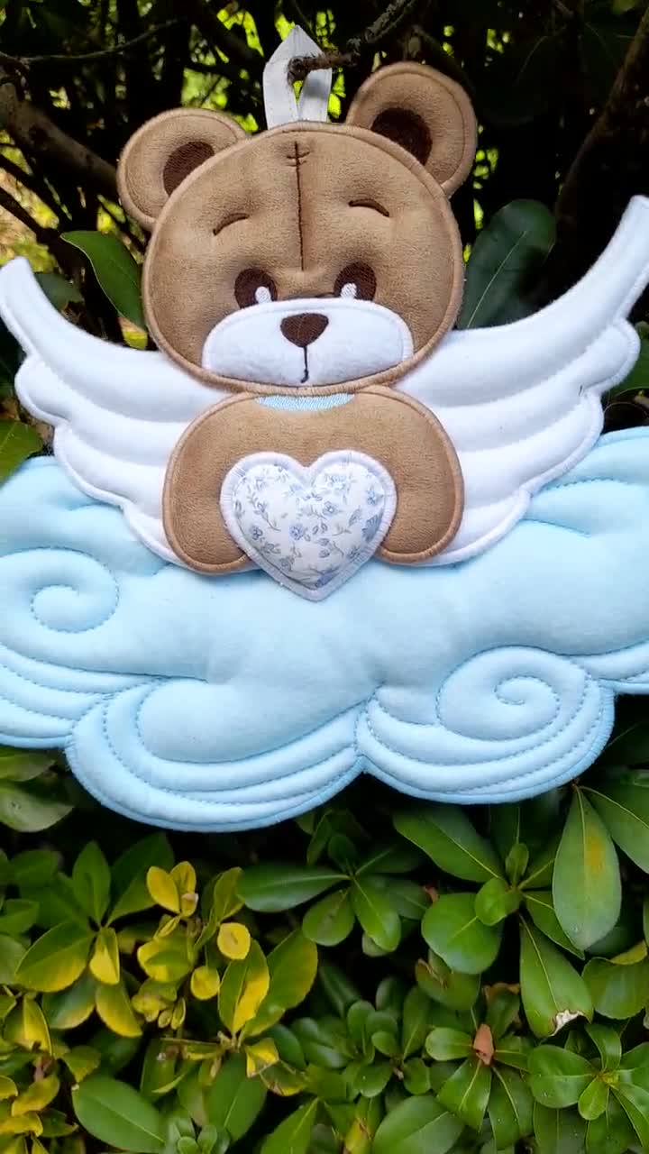 ITH Teddy Angel Cot Mobile Machine Embroidery Design With 