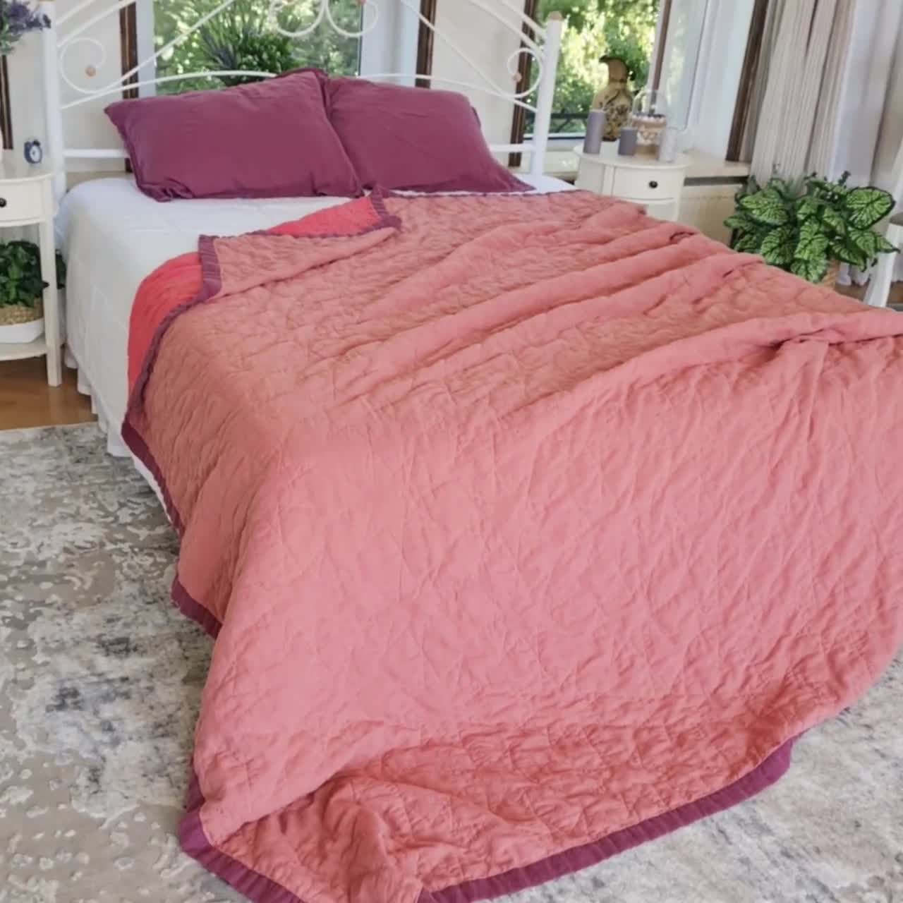 Staya Babydecke Aus Steinwasch-Leinen – Weiche Steppdecke Fürs Kinderbett