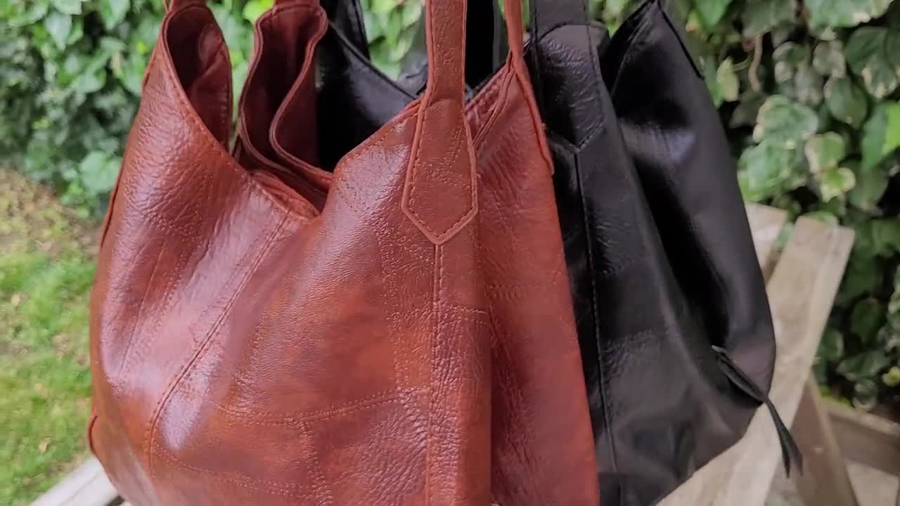 Borsa A Tracolla Donna A Secchiello In Pelle Vegana: Morbida, Leggera Con Coulisse, Perfetta Per Ogni Giorno