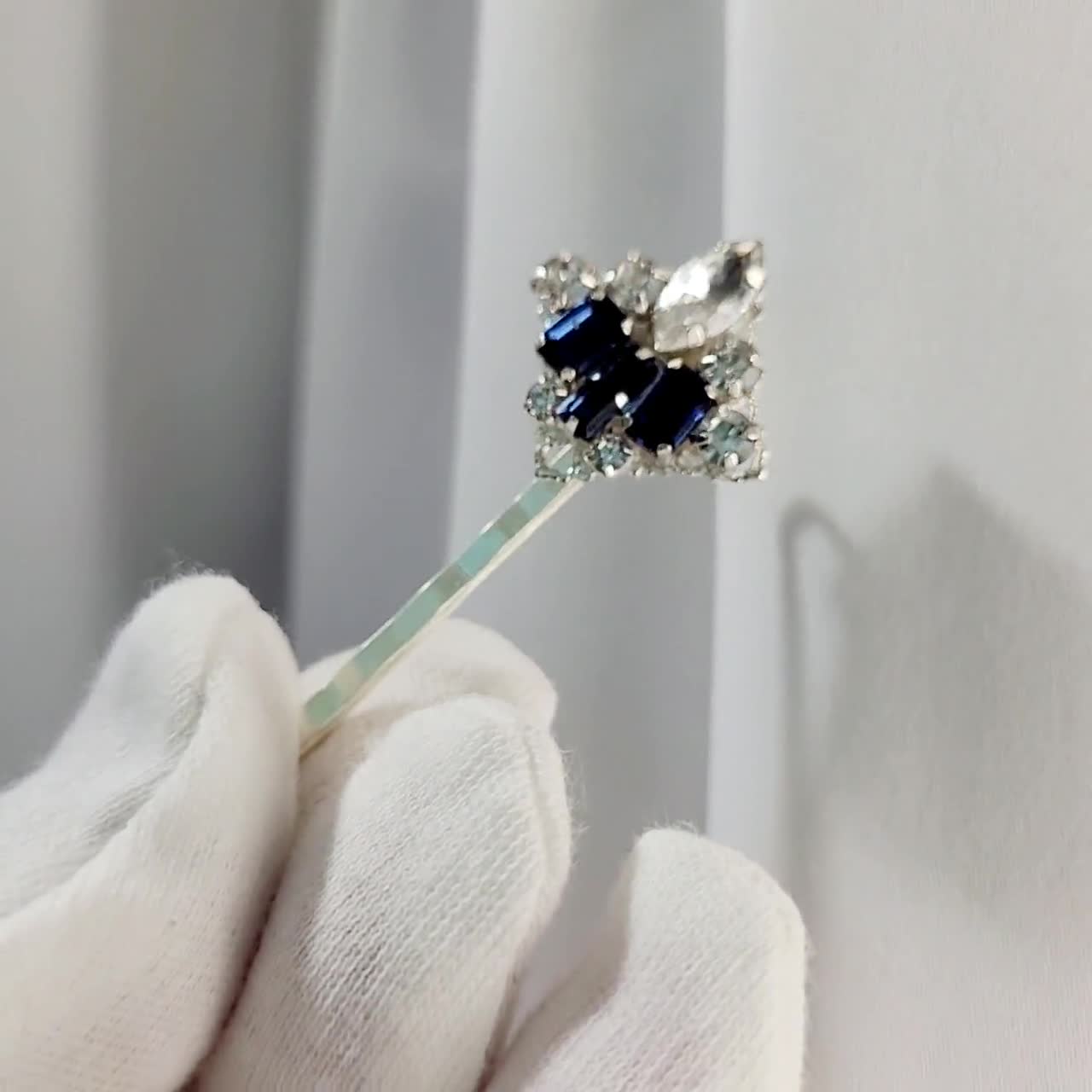 Stranded Treasures Blue Zircon Rhinestone Hair Pins