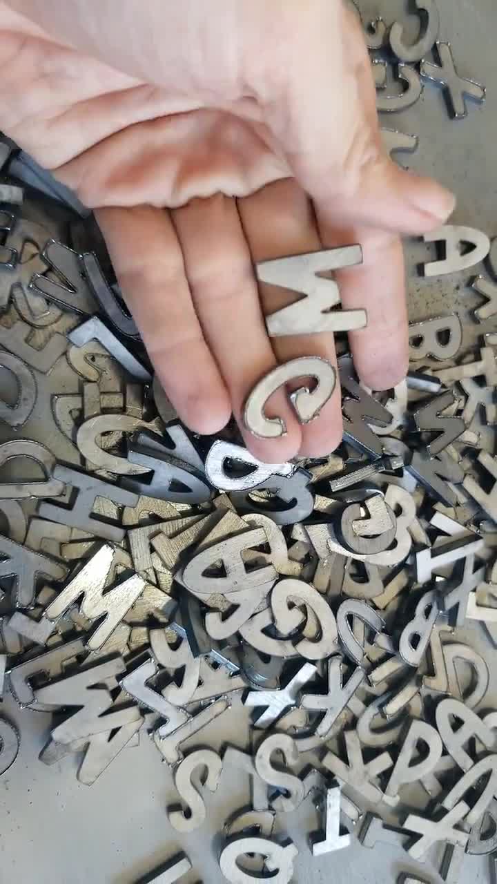 Metal Letters and Numbers 1/2 inch long Roman Font price per letter *