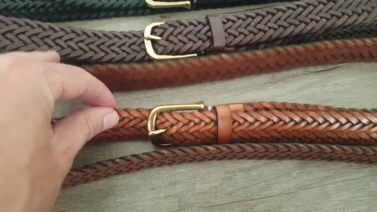 Braided Leather Belt Handcrafted Real Full Grain Black Braid Belts for Man  and Woman Belts Elegant Stylish Uniqe Black Braided Leather 