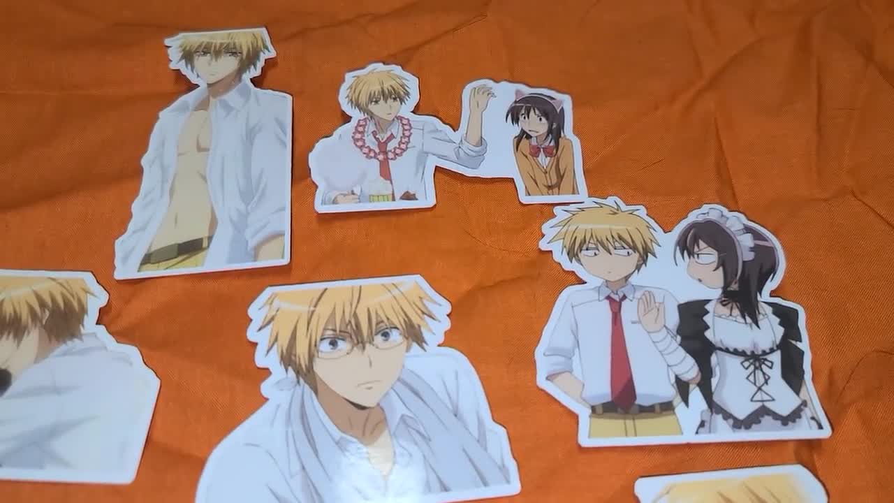 Maid Sama stickers (8 total) Takumi Usui and Misaki Ayuzawa