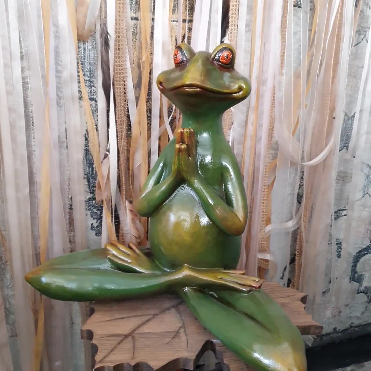 Buy Sitting Yoga Frog For Garden Or Home Décor Online — Wonderland Garden  Arts and Craft