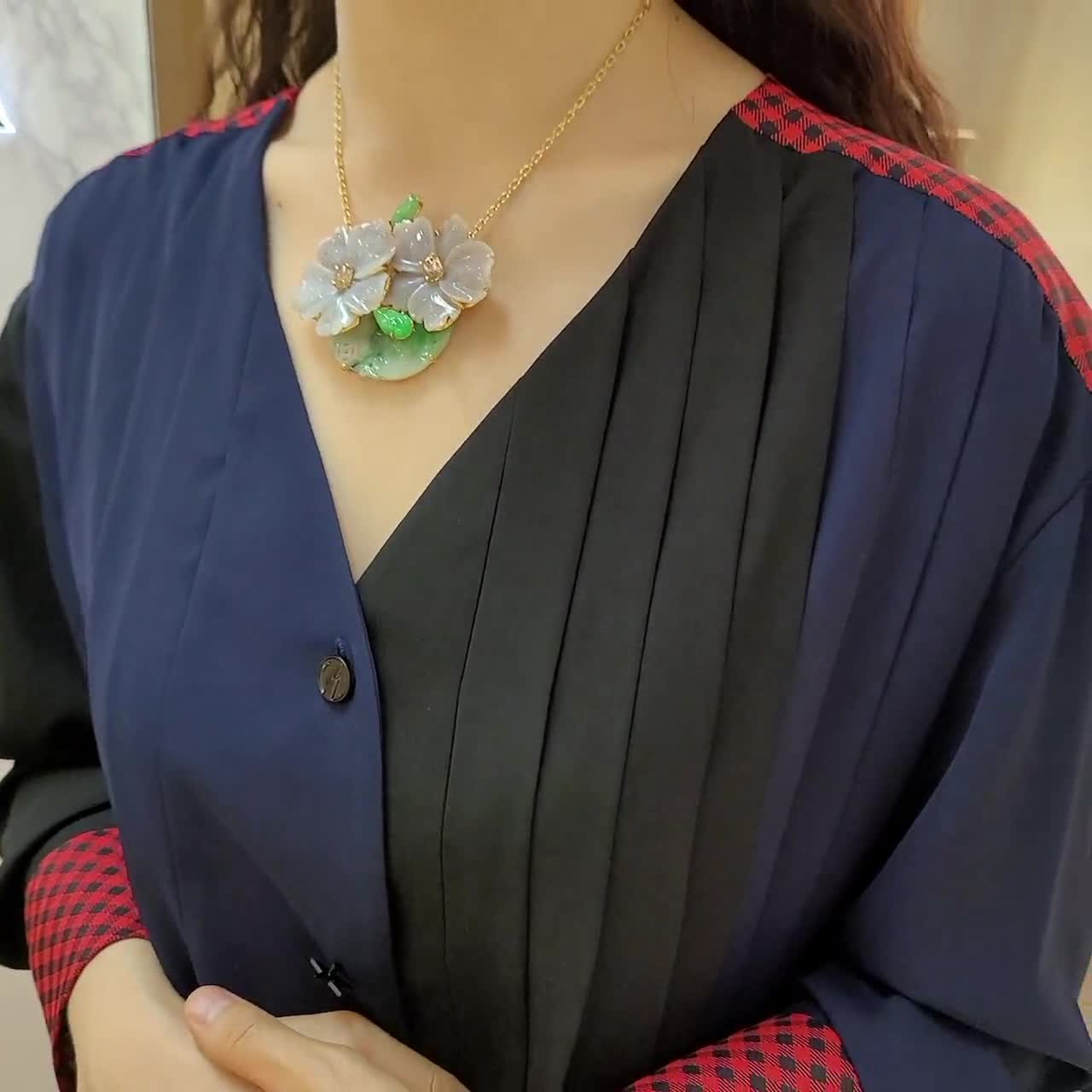 Stunning jade and agate Seoul Natural gemstone Silver Brooch, Traditional Korean brooch, Modern Handmade Silver craft Art jewelry NASCHENKA video poster