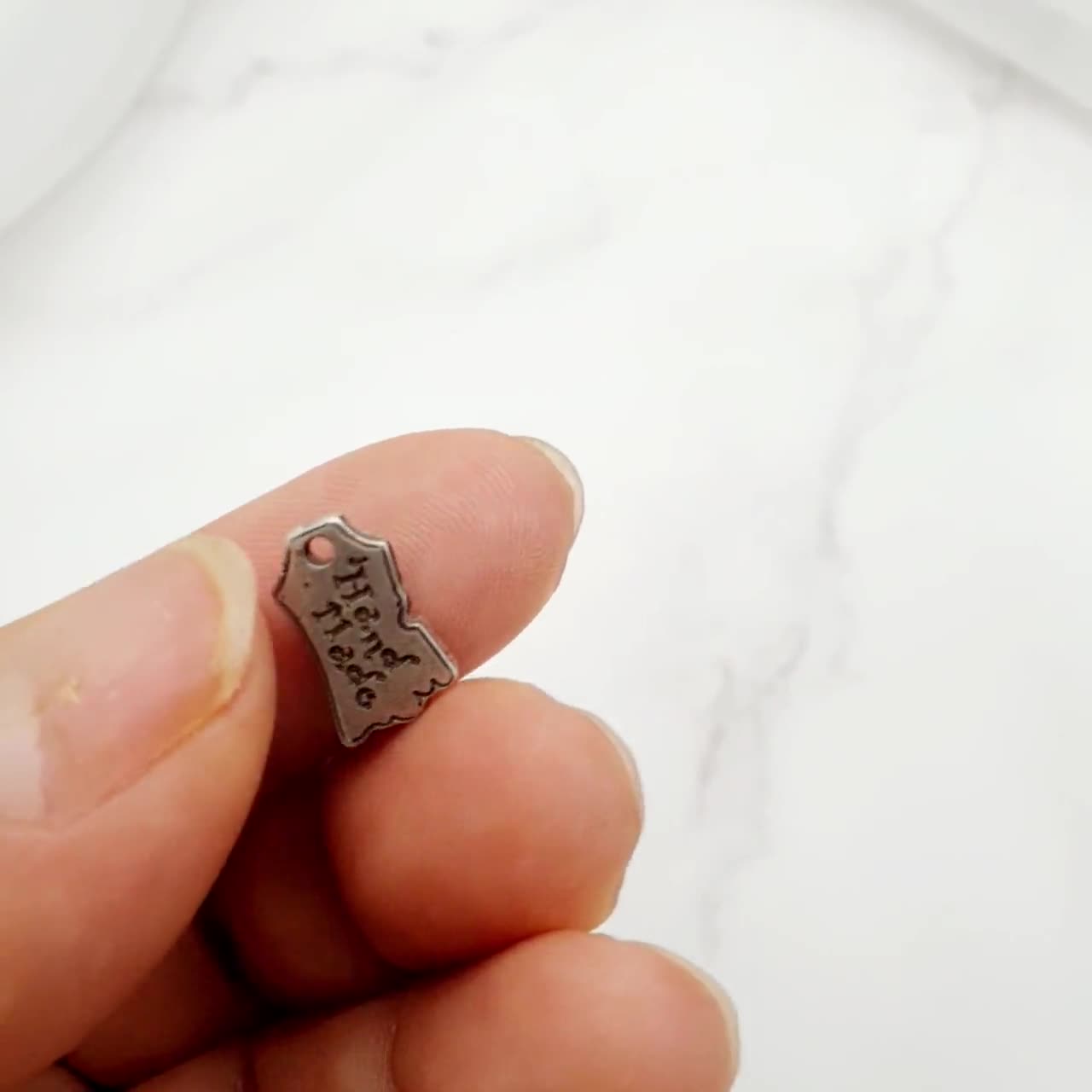 Antique Silver Plated Tag Charms: Brass Jewelry Labels 10pcs - Etsy