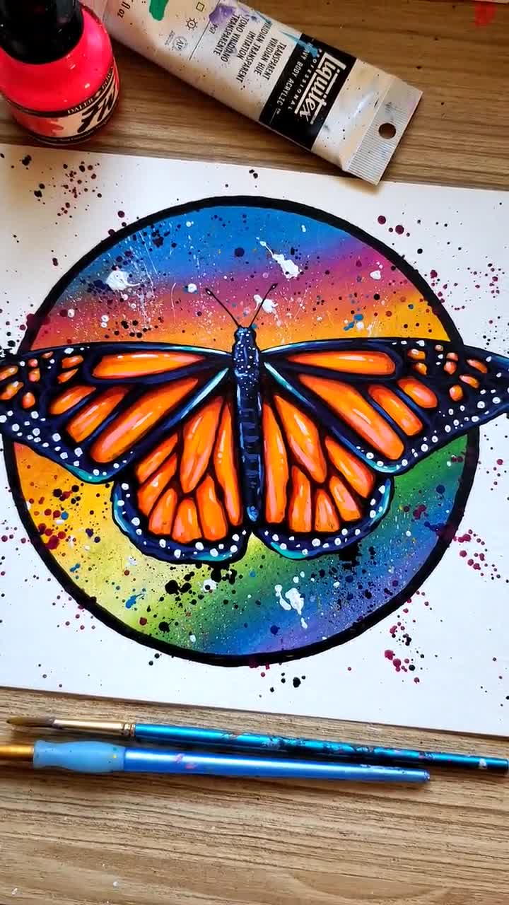 Oil Pastel Art Project - Monarch Butterfly - Art For Kids Hub 