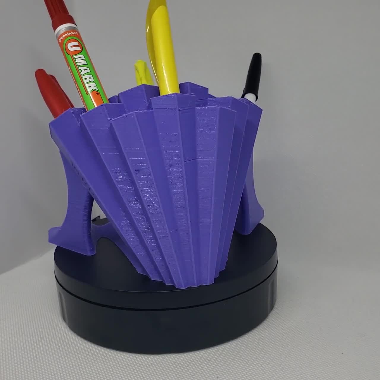 Tall Honeycomb Pen / Pencil Holder Sculpture Desktop Organizer 3D Printed