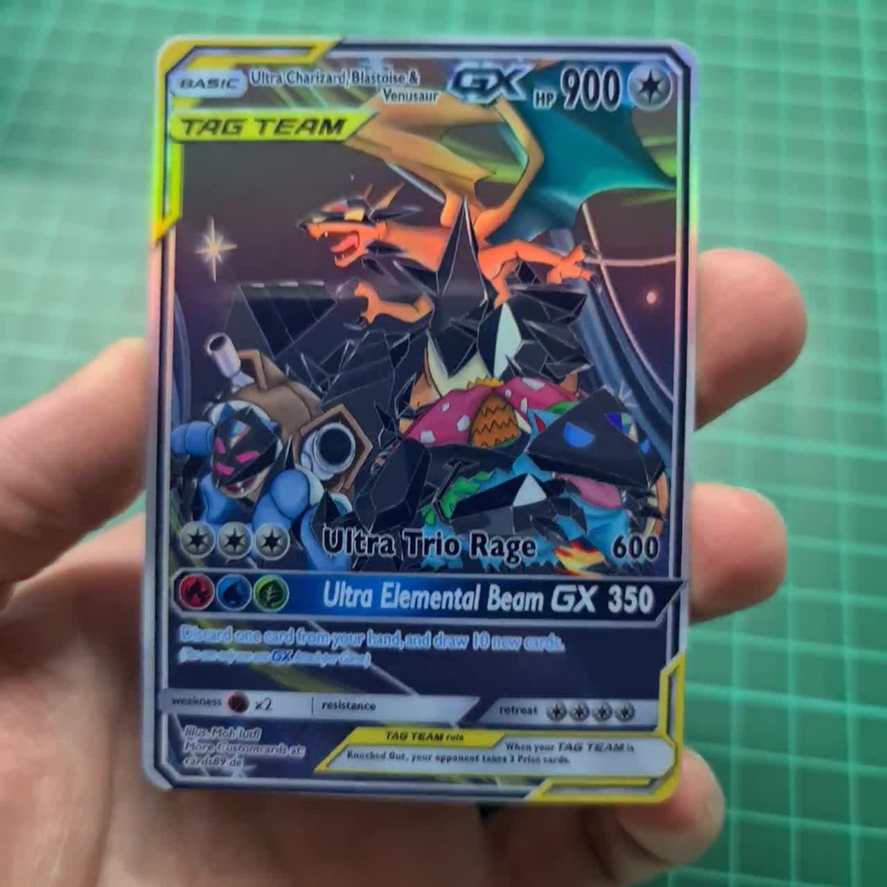 Holo GX Tag Team Blue Eyes W. Dragon and Mega Charizard X Poke -  Sweden