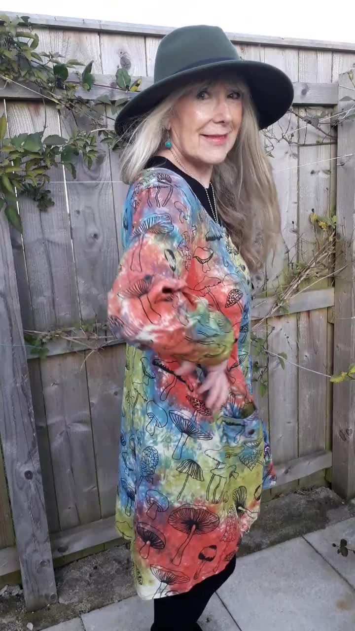 Magic Fungi Toadstool Mushroom Curvy Plus Size Flared Flowing Goddess Smock  Pocket Dress Tie Dye Sew on Patch Hippy Festival Ethical Fashion -   Canada