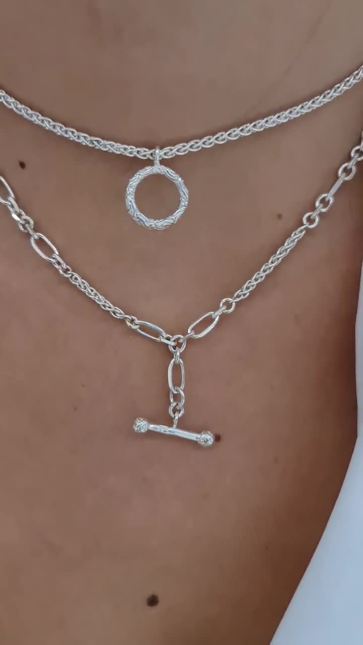 Layered Necklace Set, Set of 2 Necklace, O Ring Necklace Set
