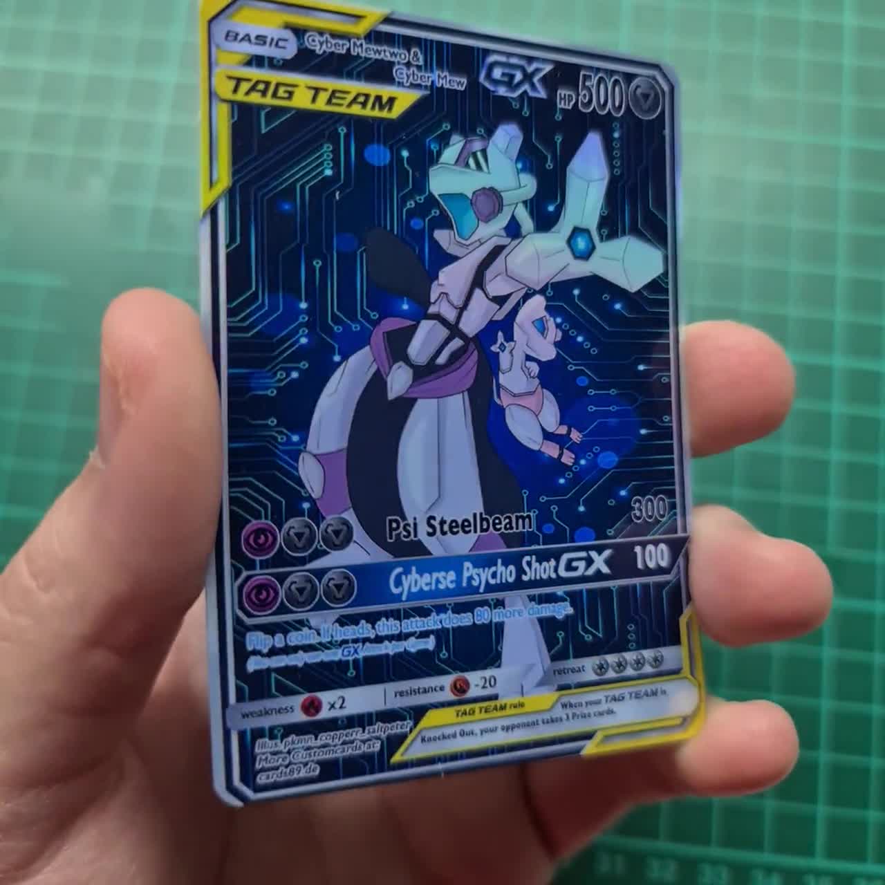 M Cyber Mewtwo Ex Pokemon Card 